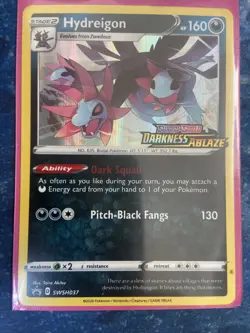 Pokemon - Hydreigon - SWSH037 - SWSH Darkness Ablaze - Prerelease Promo - Image 1