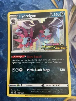 Pokemon - Hydreigon - SWSH037 - SWSH Darkness Ablaze - Prerelease Promo - Image 2