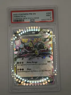PSA 9 - 2025 Pokemon Prismatic Evolutions Suprsie Box UMBREON EX #060 (4231) - Image 1