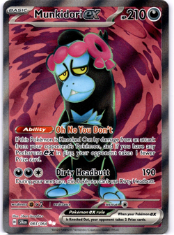 Pokemon TCG Munkidori ex 083/064 Sv Shrouded Fable Holo Rare Near Mint - Image 1