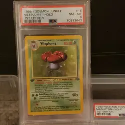 Pokemon Vileplume Jungle 1st Edition 15/64 Holo Rare 1999 PSA 8 - Image 1