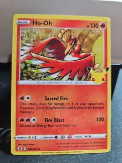 Ho-Oh 001/025 Celebrations Holo Rare Pokemon TCG NM/Near Mint - Image 1