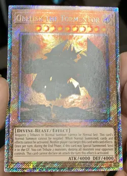 Yugioh Obelisk the Tormentor (Alt Art) RA03-EN230 Platinum Secret Rare w/Track - Image 5