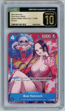 2024 One Piece Sealed Battle Promo Vol.2 Boa Hancock P-066 CGC Pristine 10 - Image 1