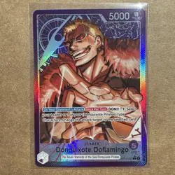 One Piece Op-14 The Azure Sea's Seven Donquixote Doflamingo Leader Alt Art - Image 1