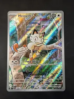 Phantasmal Flames Meowth 106/094 Illustration Rare Pokemon TCG Card NM English - Image 1