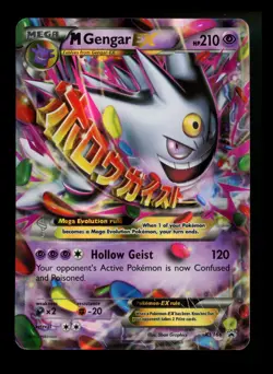 M Gengar EX XY166 Black Star Promo 2016 SHINY Holo Rare Pokemon Card TCG - Image 1