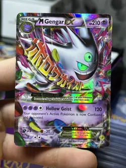 M Gengar EX XY166 Black Star Promo 2016 SHINY Holo Rare Pokemon Card TCG - Image 3
