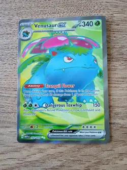 Pokemon Venusaur EX TCG Scarlet & Violet Holo Card 182/165 | NM - Image 1