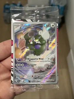 Pokemon Sealed Tornadus 210 Black Star SV Scarlet Violet White Flare Promo Card - Image 1