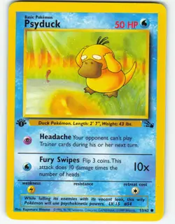 Psyduck - 1st Edition - 53/62 Fossil Set - Pokemon TCG - 1999 - Image 1