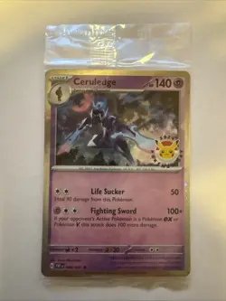 Pokemon TCG Ceruledge SV: Paldean Fates 040/091 Holo Cosmos Holo Rare Rare - Image 1