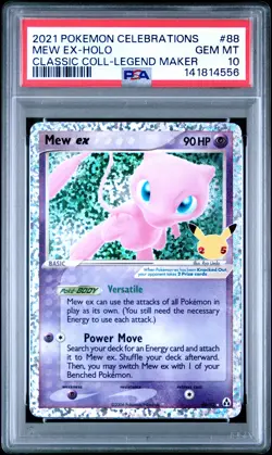 2021 POKEMON CELEBRATIONS CLASSIC COLL #88 MEW EX-HOLO PSA 10 - Image 1