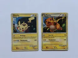2010 Pokemon Pikachu HGSS03 And Raichu 30/30 Holo Rare - Image 1