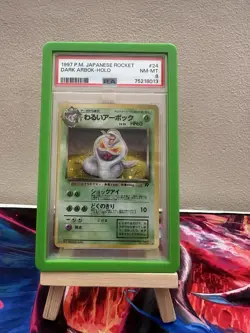 Pokemon PSA 8 NM-MT Dark Arbok Holo #24 Japanese Team Rocket 1997 - Image 1