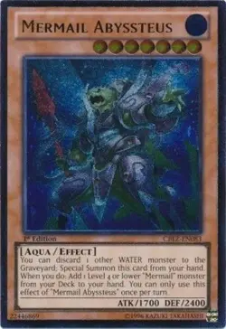 Yugioh! Mermail Abyssteus - CBLZ-EN083 - Ultimate Rare - 1st Edition Near Mint, - Image 1