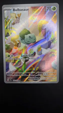 Bulbasaur 143/142 — Near Mint — Stellar Crown — Illustration Rare Pokemon Card - Image 2
