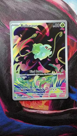 Pokemon Card Bulbasaur 133/132 Mega Evolution Illustration Rare Stamped Promo - Image 1