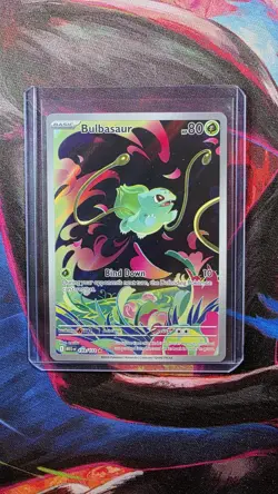 Pokemon Card Bulbasaur 133/132 Mega Evolution Illustration Rare Stamped Promo - Image 3
