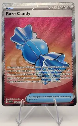 Pokemon Rare Candy Trainer Full Art Ultra Rare Holo 175/132 Me01 Card - Image 1