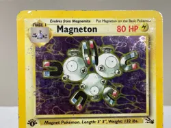 Magneton 11/62 Fossil Holo Rare WOTC Pokemon Card 1st Edition - Heavily Played - Image 3
