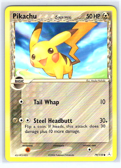 Pikachu 79/110 Holon Phantoms NM or LP Pokemon Card - Image 1