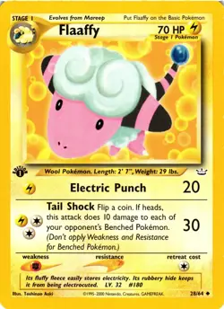 Pokemon TCG Flaaffy Neo Revelation 28/64 Regular 1st Edition Uncommon VLP - Image 1
