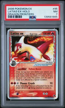 2006 POKEMON EX DRAGON FRONTIERS #95 LATIAS EX-HOLO PSA 7 - Image 1