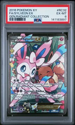 2016 POKEMON XY GENERATIONS RADIANT COLL #RC32 FULL ART/SYLVEON EX PSA 6 - Image 1