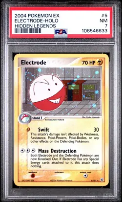 2004 POKEMON EX HIDDEN LEGENDS #5 ELECTRODE-HOLO PSA 7 - Image 1