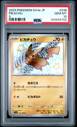 2023 POKEMON JPN SV4A-SHINY TREASURE EX S #236 PIKACHU PSA 10 - Image 1
