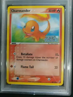 Graded PSA 5 2006 Pokemon EX - Charmander - Rev.Foil Crystal Guardians #48 - Image 2