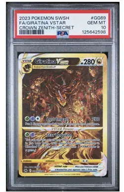Pokemon Giratina VSTAR GG69/GG70 Crown Zenith Secret Rare Holo PSA 10 - Image 1