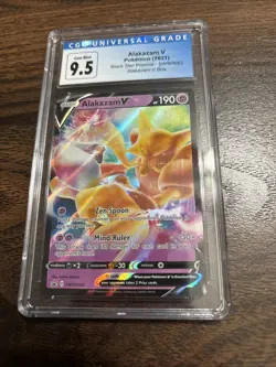 2021 BLACK STAR PROMOS ALAKAZAM V #SWSH083 CGC 9 - Image 1