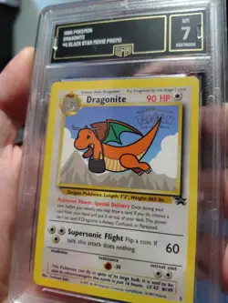 1999 Pokemon Movie Promo Black Star Dragonite Will Accept A 50% Off Offer - Image 1
