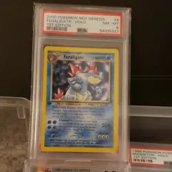 Pokemon Neo Genesis 1st Edition 4/111 Holo Rare Feraligatr 2000 PSA 8 - Image 1