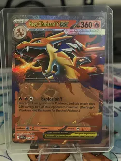 Pokemon Mega Charizard Y EX Mega Evolution Black Star Promo 030 TCG NM - Image 1