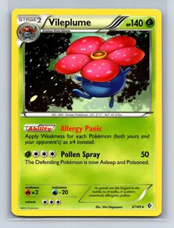 VILEPLUME 3/149 HOLO R BOUNDARIES CROSSED POKEMON LP - Image 1