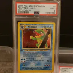 Pokemon Politoed Neo Discovery 1st Edition 8/75 Holo Rare 2001 PSA 9 - Image 1