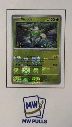 Pokemon Virizion 010/086 SV: White Flare Master Ball Pattern Rare Holo TCG - Image 1
