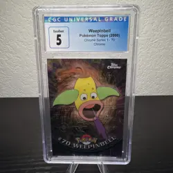 CGC Excellent 5 Weepinbell - Pokemon Topps (2000) Chrome Series 1 - 70 Chrome - Image 1
