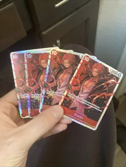 4x Shanks OP09-004 SR - One Piece TCG English Playset Near Mint Super Rare - Image 1