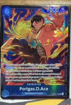 One Piece Card Game - OP13-119 Portgas.D.Ace - Store Treasure Cup Winner -SEALED - Image 1