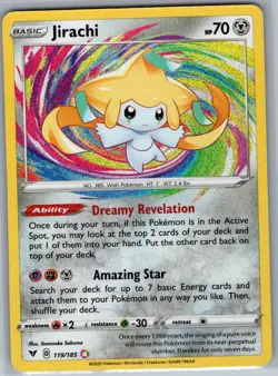 Jirachi 119/185 SWSH04: Vivid Voltage - Pokemon Card - NM - Image 1