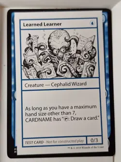 Learned Learner - Mystery Booster Playtest Card- Magic the Gathering MTG Nice! - Image 1