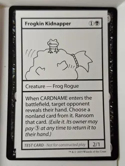 Frogkin Kidnapper - Mystery Booster Playtest Card- Magic the Gathering MTG Nice! - Image 1