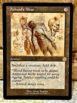 Ashnod's Altar The Brothers' War Retro Frame Artifacts BRR LP MTG SCHEMATICS - Image 1