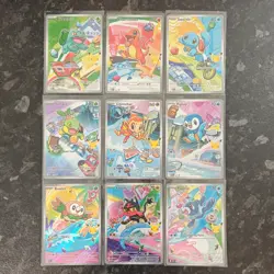 Pokemon First Partner Illustration Collection Promos FULL SET of 9 NM - Image 1