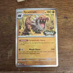 Tyrantrum Prerelease Promo (MEP066) - Holo - Perfect Order Stamp NM Pokemon TCG - Image 1