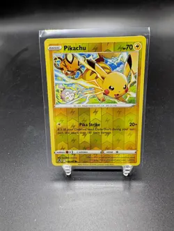 Pikachu Common Reverse Holo Pokemon TCG Silver Tempest 049/195 - Image 1